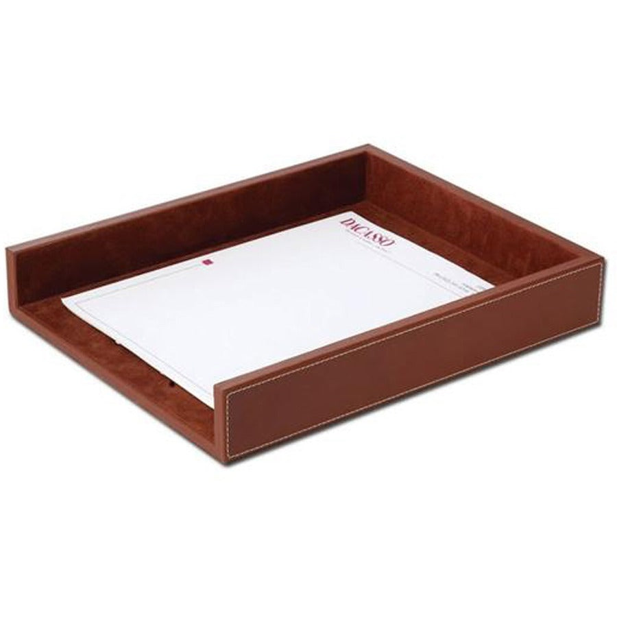 Dacasso Rustic Leather Desk Set, 3-Piece, Includes Desk Pad, Pencil Cup, Letter Tray, 1 Each