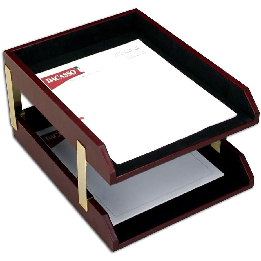 Dacasso Two-Toned Leather 10-Piece Desk Pad Kit