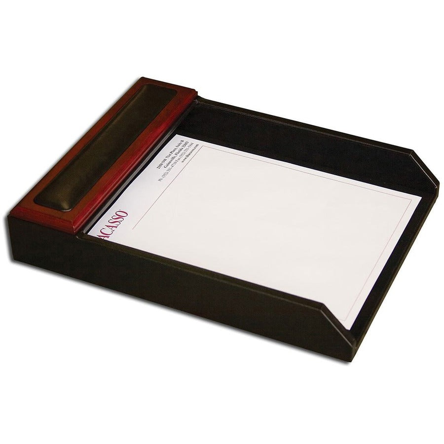 Dacasso Rosewood & Leather Desk Set, 8-Piece, 1 Each