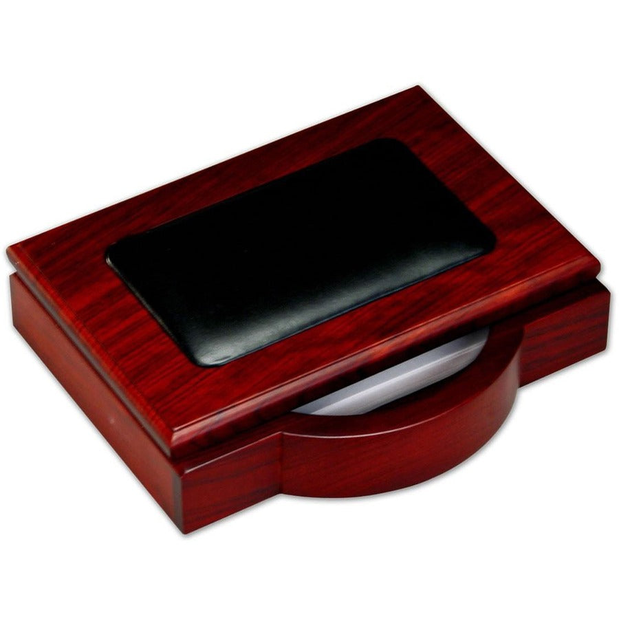 Dacasso Rosewood & Leather Desk Set, 8-Piece, 1 Each