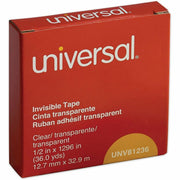 36 yd Length x 0.50" Width x 2 mil Thickness - 1" Core - Matte - Clear - Acrylic - Plastic Backing - 1 Roll