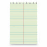 1 Subject(s) - 60 Sheets - Spiral - Pitman Ruled Front Ruling - 16 lb Basis Weight - 9" Height x 6" Width - Green Tint Paper