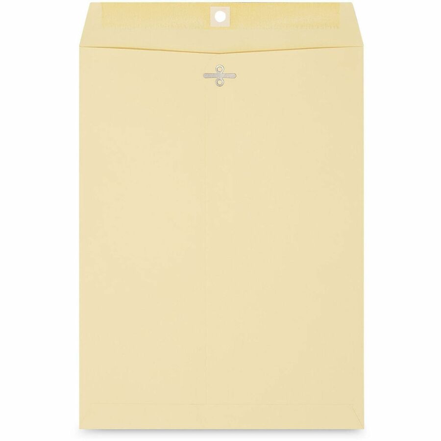 Universal Envelope - #10 1/2 - 32 lb - Clasp/Gummed Flap - Brown Kraft - Kraft Paper - 100 / Box