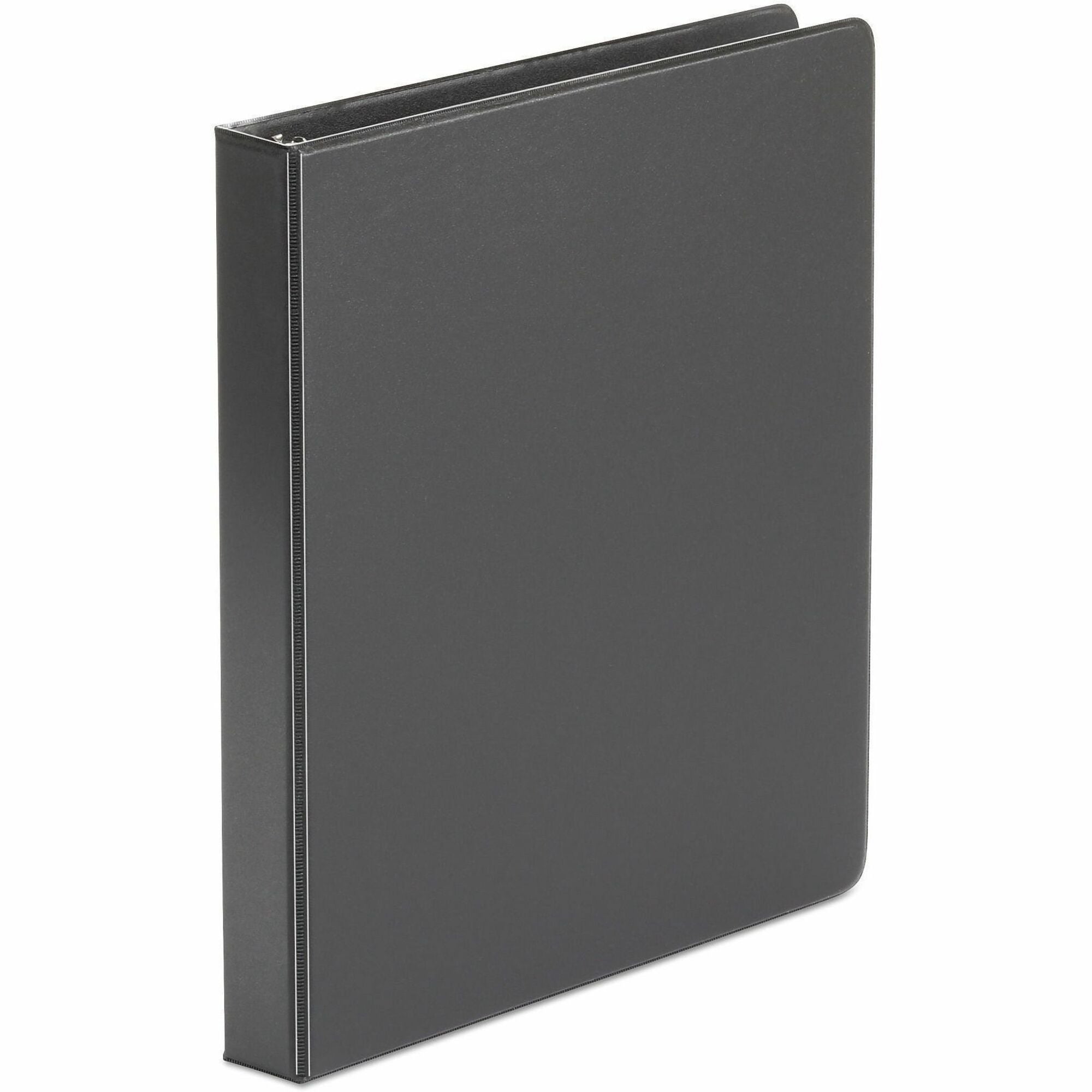 1" Binder Capacity - 175 Sheet Capacity - 3 Ring(s) - Fastener(s): Ring - Pocket(s): 2, Inside Front & Back - Polypropylene - Black - Non-stick - 1 Each