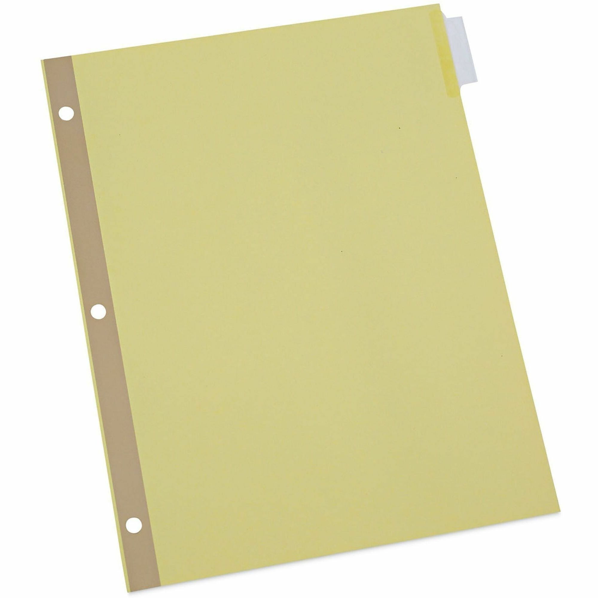 Universal Index Divider - 24 x Divider(s) - 8 Blank Side Tab(s) - 8.5" Divider Width x 11" Divider Length - Letter - 3 Hole Punched - Buff Paper Divider - Clear Plastic Tab(s) - 0% - Customizable, Double-sided, Gold Reinforced Binding Edge - 24 Set