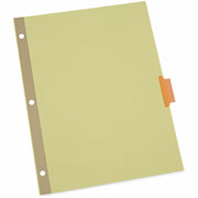 Universal Index Divider, 24 Sets, 8 Blank Side Tabs per Set, 8.5" x 11", Letter Size, 3-Hole Punched, Buff Paper Dividers with Assorted Plastic Tabs, Double-Sided, Gold Reinforced Binding Edge