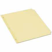 24 x Divider(s) - 8 Blank Side Tab(s) - 8.5" Divider Width x 11" Divider Length - Letter - 3 Hole Punched - Buff Ledger Stock Divider - Buff Ledger Stock Tab(s) - 30% Recycled - Customizable, Double-sided, Reinforced Edges - 24 Set