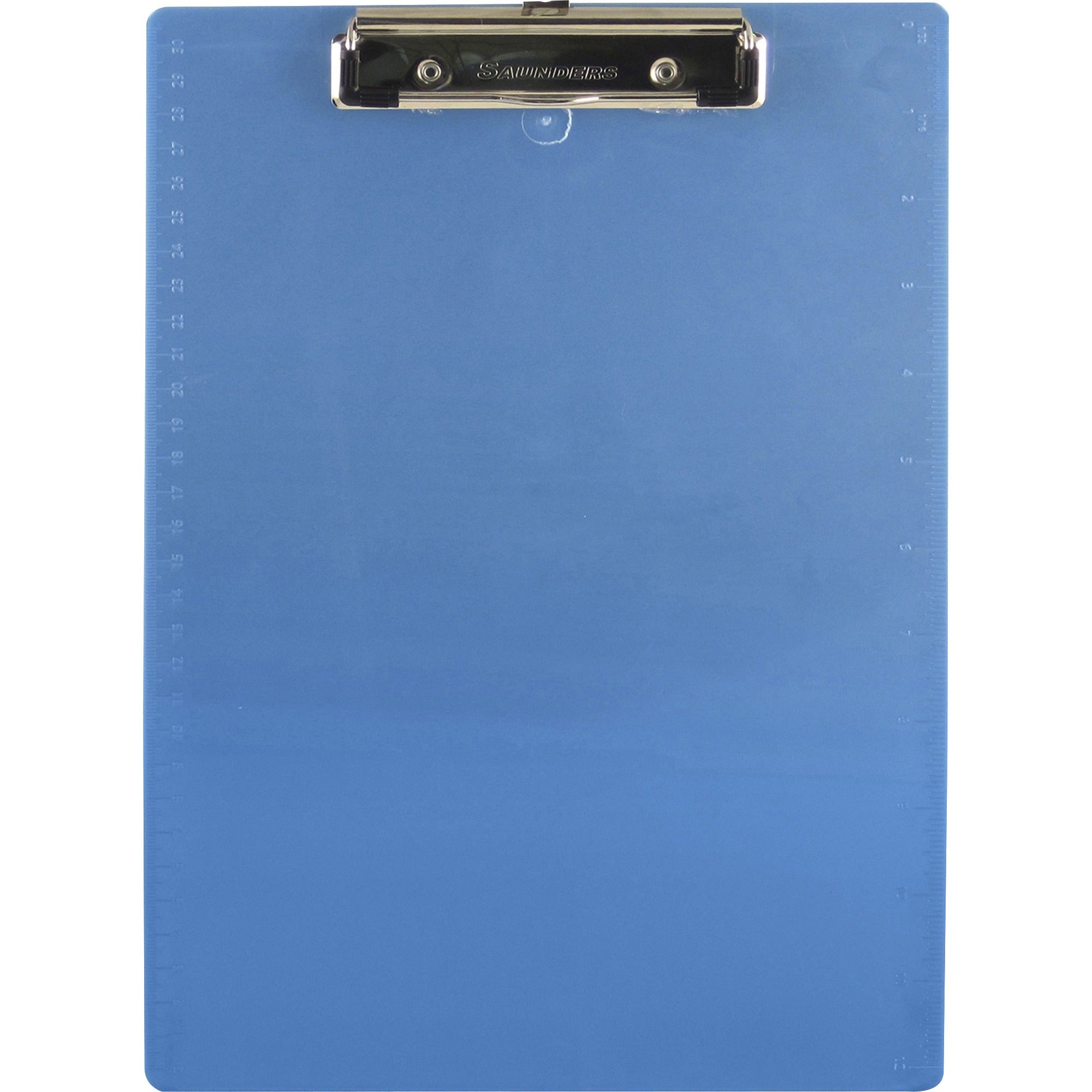0.50" Clip Capacity - 8 1/2" x 11" Sheet Size - Plastic - Ice Blue - 1 Each