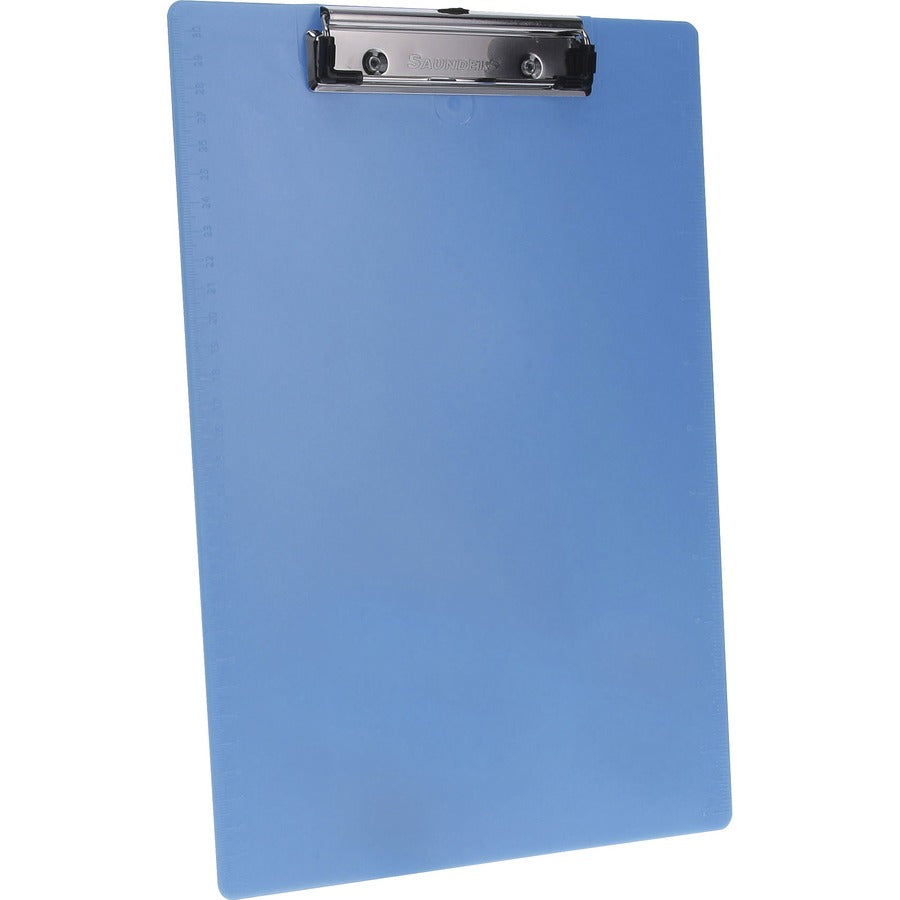 0.50" Clip Capacity - 8 1/2" x 11" Sheet Size - Plastic - Ice Blue - 1 Each