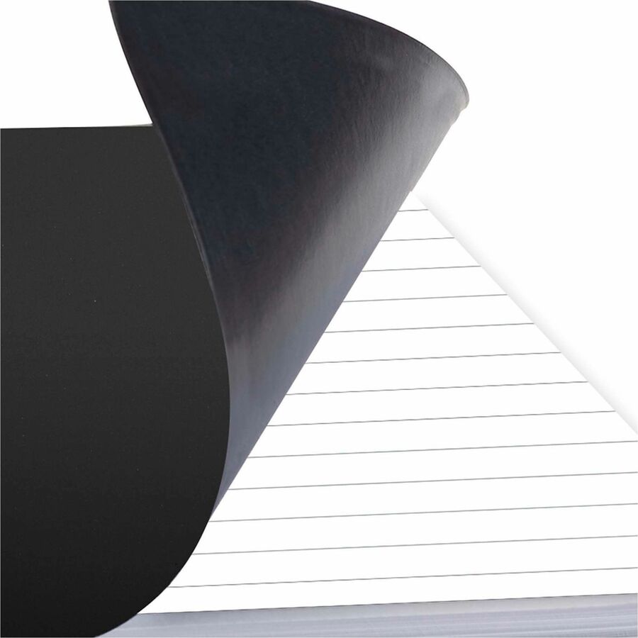 Cambridge Limited Business Notebook, 80 Sheets, Wire Bound, Legal Ruled, 8 1/4" x 11", Black Linen Cover, Perforated, 1 Each