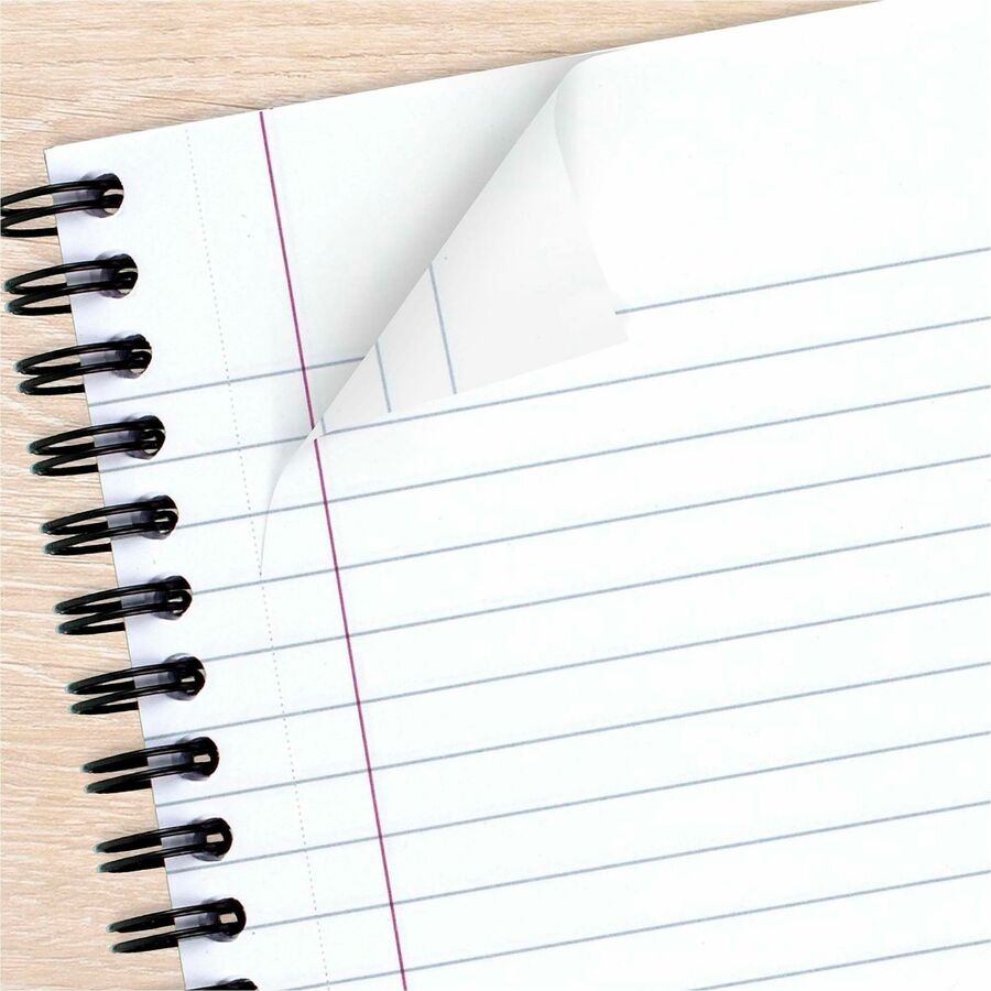Cambridge Limited Business Notebook, 80 Sheets, Wire Bound, Legal Ruled, 8 1/4" x 11", Black Linen Cover, Perforated, 1 Each