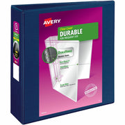 Avery Durable View Binder 3" , Slant D Rings, Navy" 3" , Slant D Rings, Navy