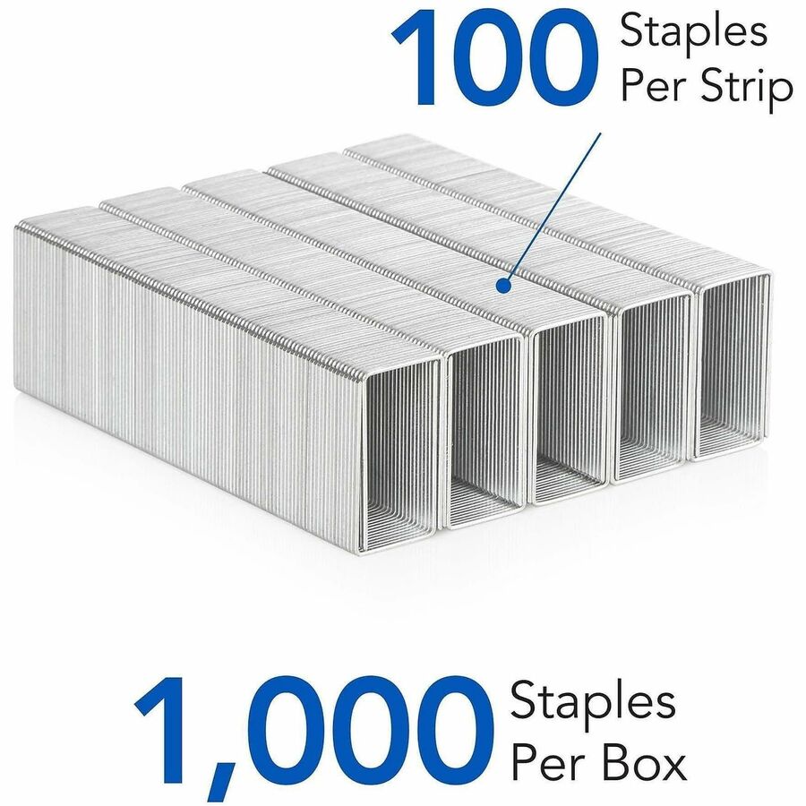 Swingline Premium Heavy-Duty Staples - Heavy Duty - 15/16" Leg - Holds 210 Sheet(s) - for Paper - Heavy Duty, Chisel Point - Silver - 100 Per Strip - 1000 / Box
