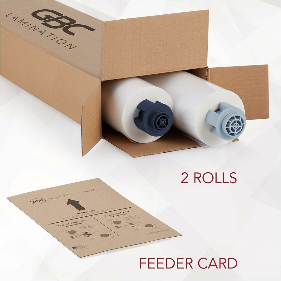 GBC EZ Load Blue End Cap Laminating Roll Film - Laminating Pouch/Sheet Size: 25" Width x 250 ft Length x 3 mil Thickness - Glossy - for Menu, Poster, Banner - Clear - Polyester - 1 Box