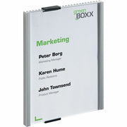 DURABLE Aluminum/Acrylic Information Sign Panel - 6.1" Width x 8.5" Height - Wall Mountable - Indoor - Acrylic, Aluminum - 1 Each