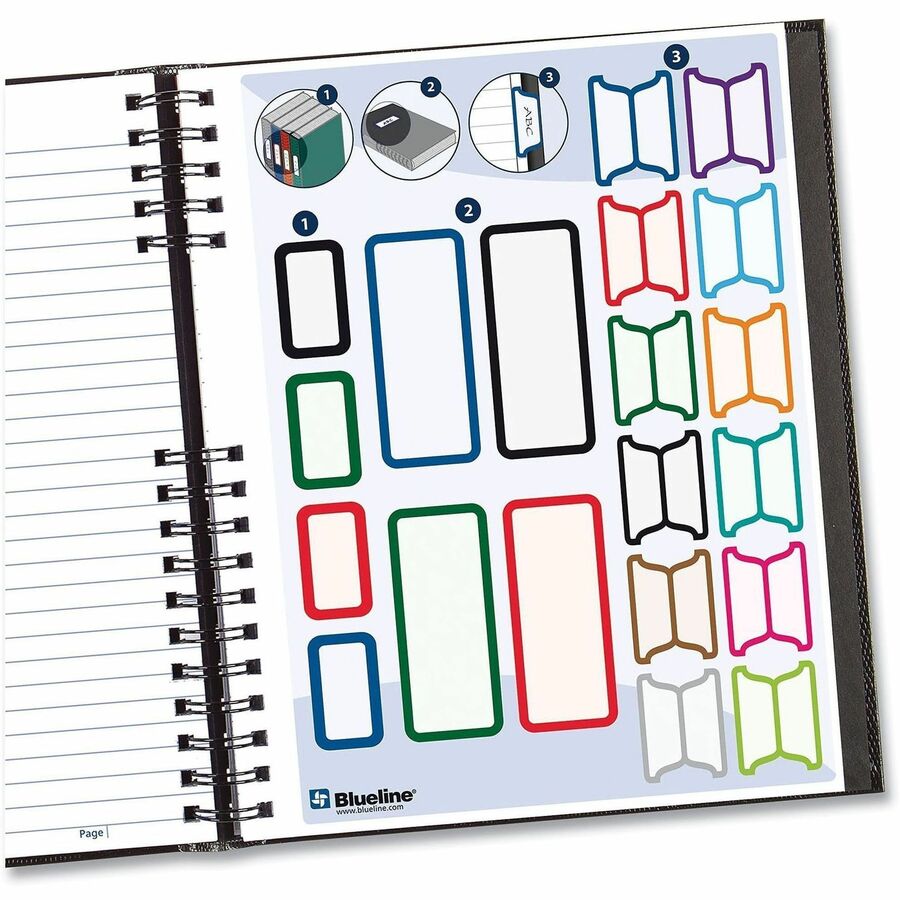300 Sheets - Twin Wirebound - 11" x 8 1/2" Sheet Size - 9.50" Height x 15" Width x 12" Length - Black Cover - Hard Cover, Micro Perforated, Index Sheet, Self-adhesive, Pocket - Recycled - 1 Each