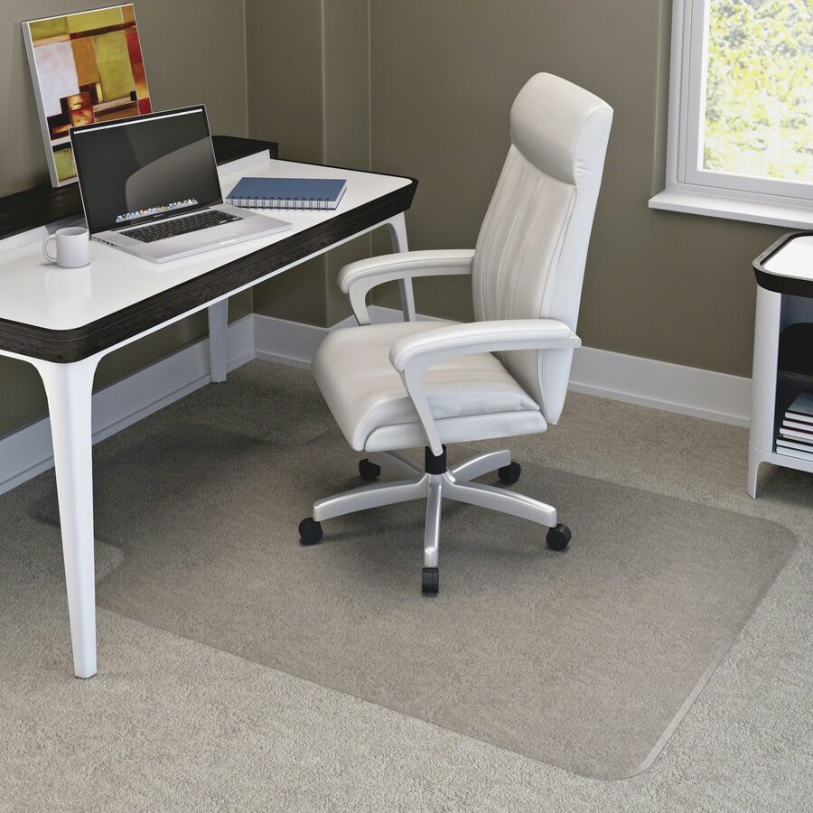 Deflecto SuperMat for Carpet - Carpeted Floor - 45" Length x 53" Width - Lip Size 12" Length x 25" Width - Vinyl - 1 Each