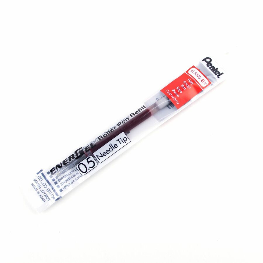 Gel Ink Refills for Pentel EnerGel Gel Roller Pens (BLN75, BLN105, BLN115), 0.5mm, Red Ink