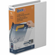 QuickFit View Binder, 3-Ring Binder, Angle D Ring, 1.5 Inch, White
