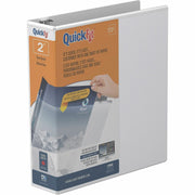 QuickFit View Binder, 3-Ring Binder, Angle D Ring, 2 Inch, White