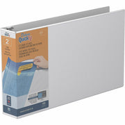 2" Binder Capacity - 11" x 17" Sheet Size - 475 Sheet Capacity - 3 x 2" Ring(s) - Fastener(s): D-Ring - Pocket(s): Internal - Polypropylene - White - Recycled - Clear Overlay, Locking Ring, Heavy Duty, Easy Insert Spine, Antimicrobial, Durable - 1 Each