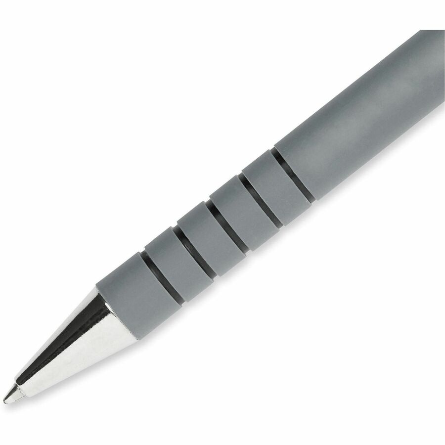 Paper Mate Flexgrip Ultra Retractable Pens - Fine Pen Point - Refillable - Retractable - Black Ink - Alcohol Based - Rubber Barrel - 1 Dozen