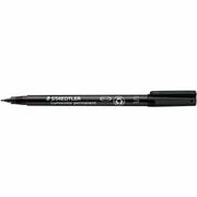 0.4 mm Super Fine Marker Point - Refillable - Black Ink - Black Polypropylene Barrel - Writing - 10 / Box