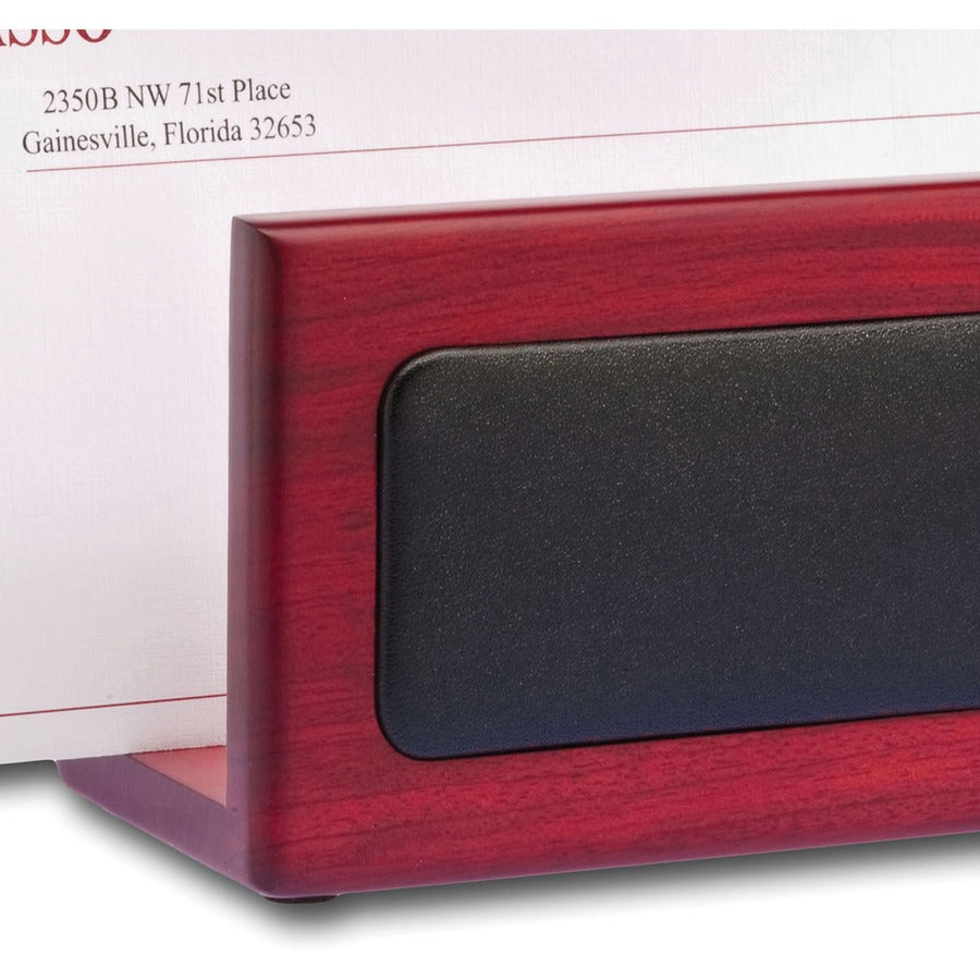 Dacasso Letter Holder - Leather - Rosewood - 1 Each