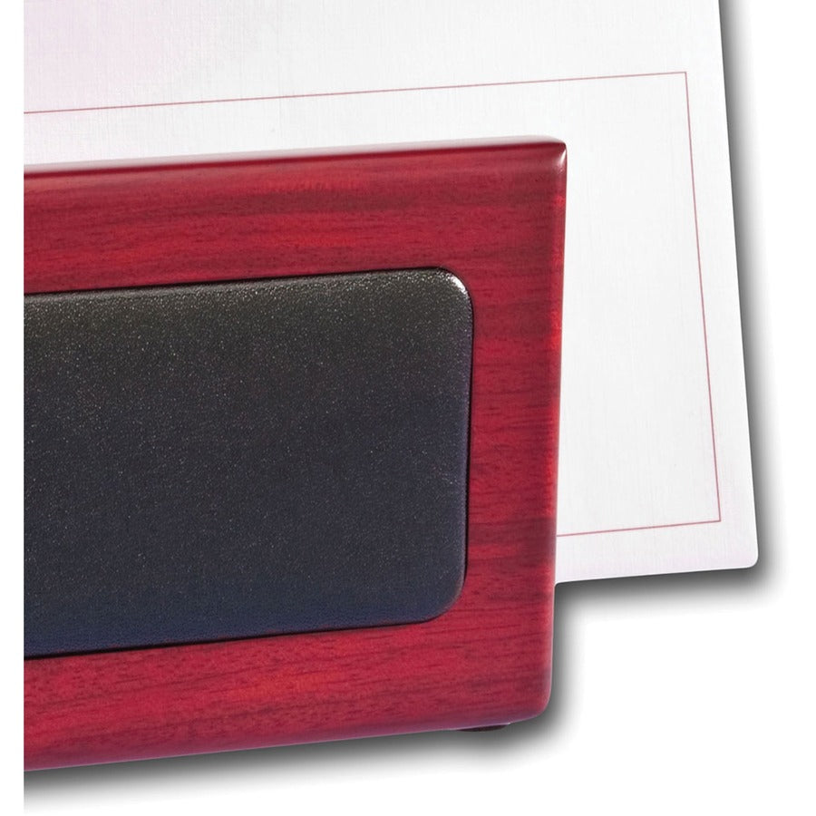 Dacasso Letter Holder - Leather - Rosewood - 1 Each