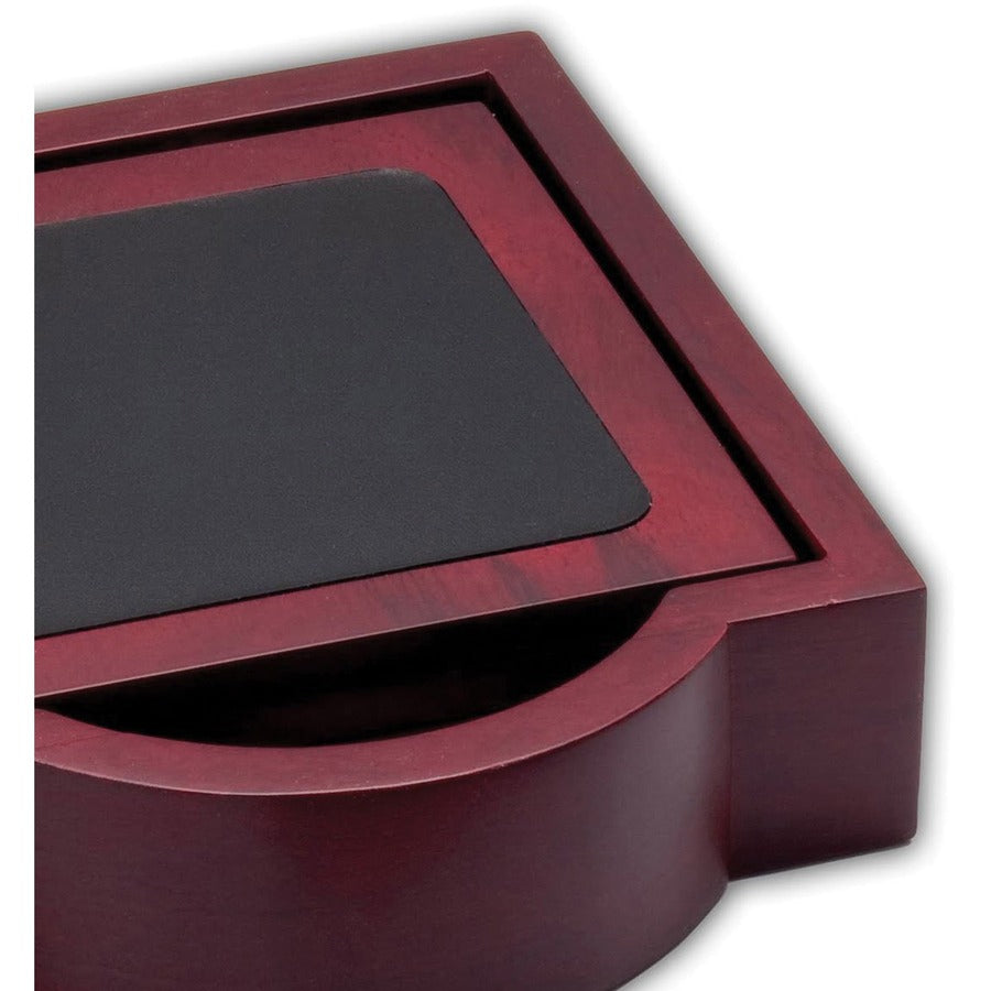 Dacasso Rosewood & Leather Coaster Set