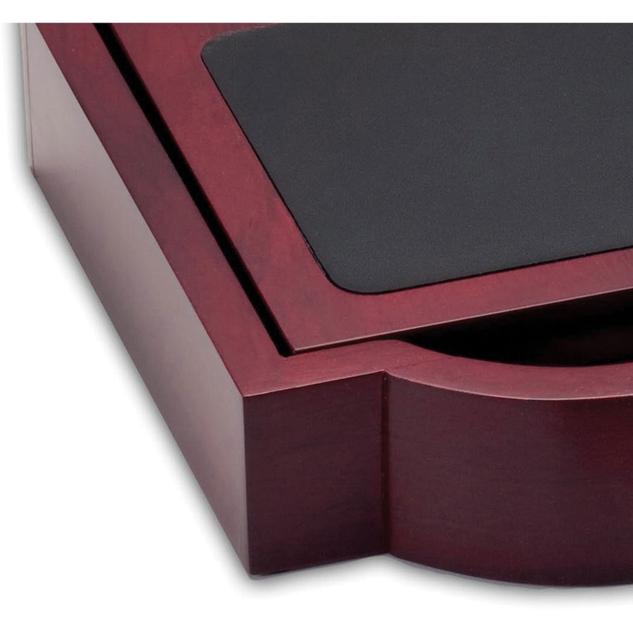 Dacasso Rosewood & Leather Coaster Set