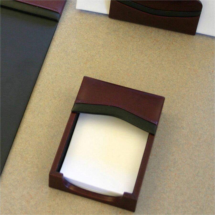 Dacasso Memo Holder - 33" Height x 24.5" Width x 44.5" Length - Leather - Burgundy - 1 Each
