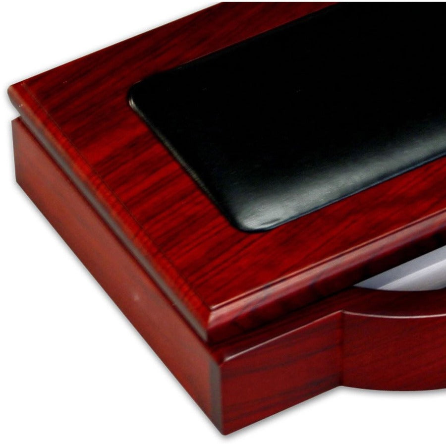 Dacasso Rosewood & Leather Memo Holder