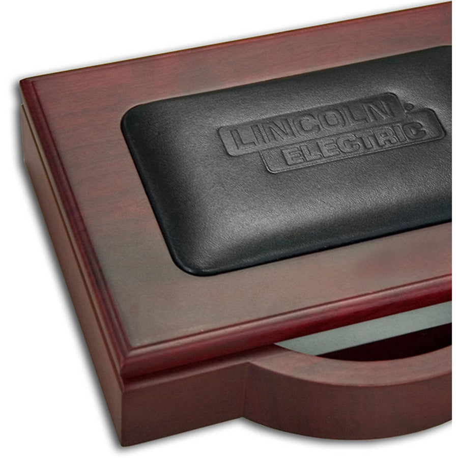 Dacasso Rosewood & Leather Memo Holder