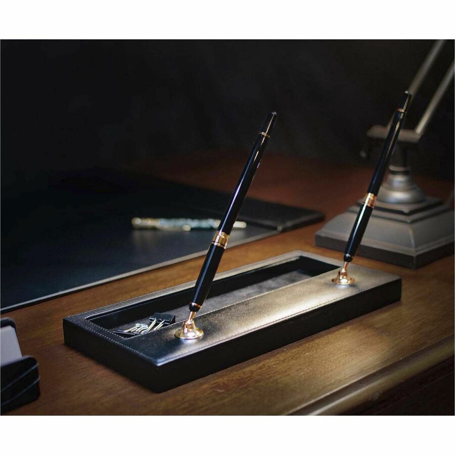 Dacasso Double Pen Stand with Gold Accent