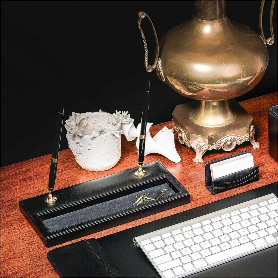 Dacasso Double Pen Stand with Gold Accent