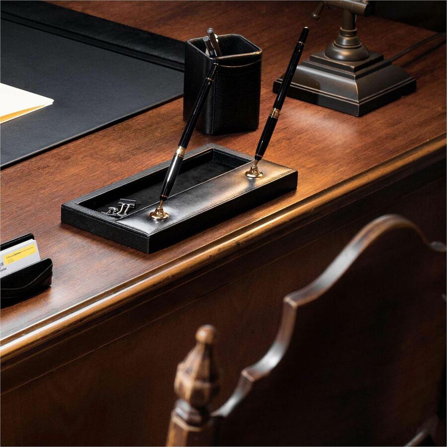 Dacasso Double Pen Stand with Gold Accent