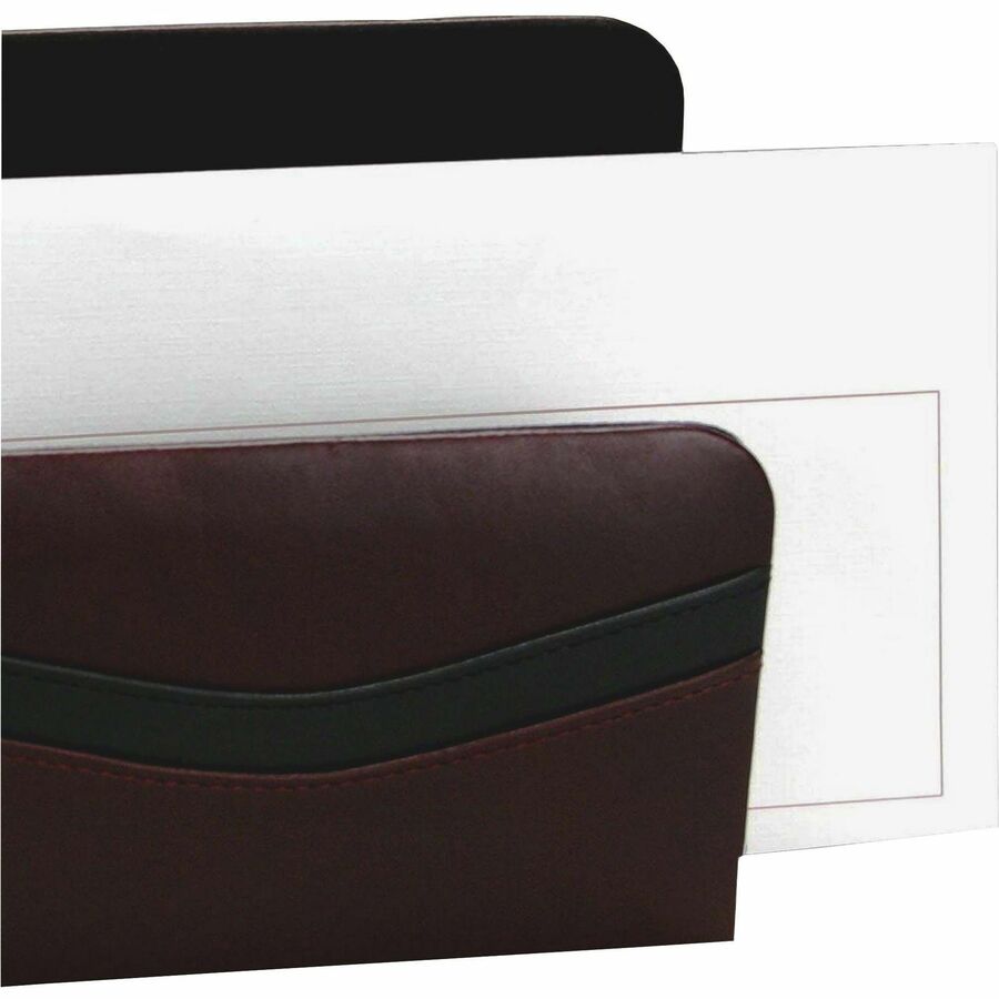 Dacasso Letter Holder - Leather - Burgundy - 1 Each