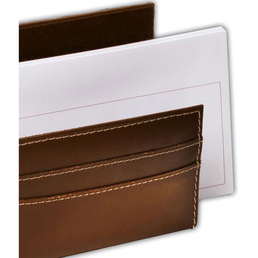 Dacasso Letter Holder - Leather - Rustic Brown - 1 Each
