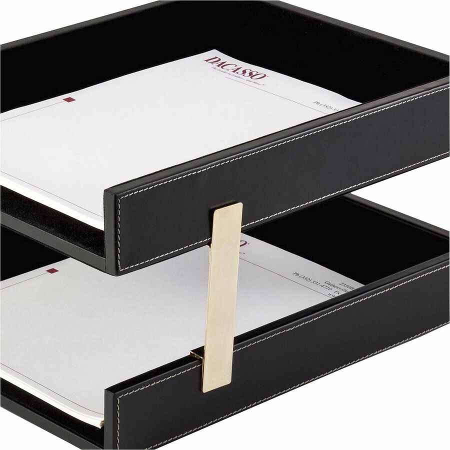 Dacasso Double Front Load Stacking Letter Tray