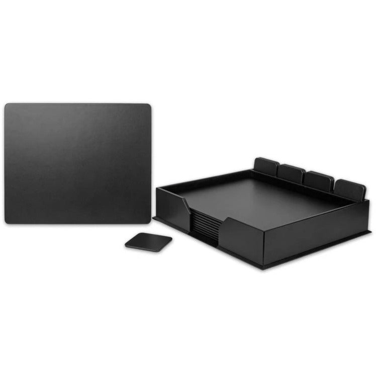 Dacasso Leather Conference Room Set - Leather, Velveteen - Black - 1 Each