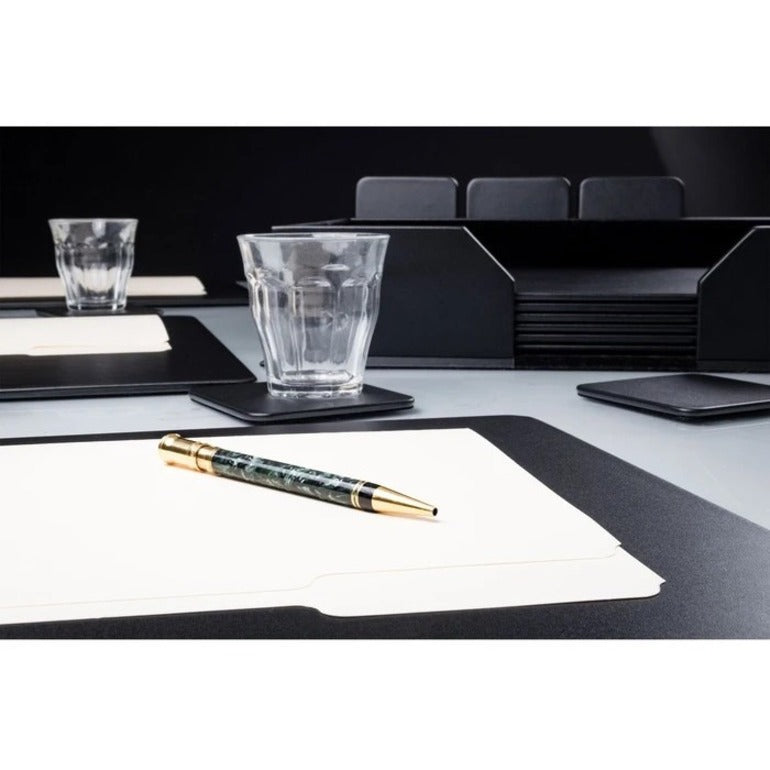 Dacasso Leather Conference Room Set - Leather, Velveteen - Black - 1 Each