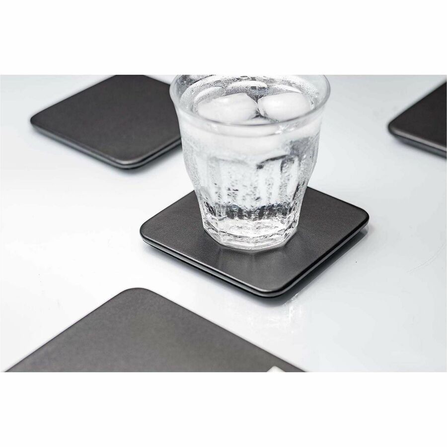 Dacasso Leather Conference Room Set - Leather, Velveteen - Black - 1 Each