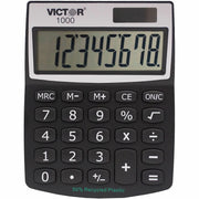 Large LCD, Battery Backup, Independent Memory, Plastic Key, Dual Power - 0.71" - 8 Digits - LCD - Battery/Solar Powered - 0.5" Height x 3.3" Width x 4.3" Depth - Black - Plastic - 1 Each