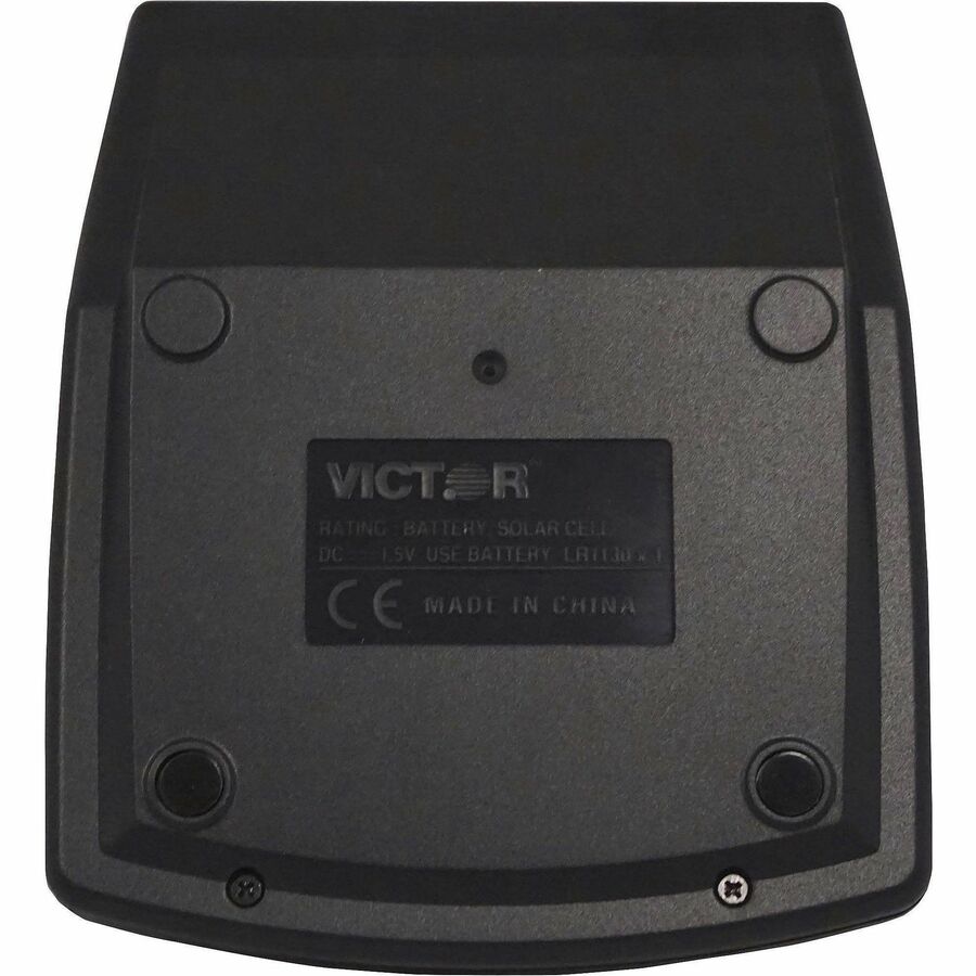Large LCD, Battery Backup, Independent Memory, Plastic Key, Dual Power - 0.71" - 8 Digits - LCD - Battery/Solar Powered - 0.5" Height x 3.3" Width x 4.3" Depth - Black - Plastic - 1 Each