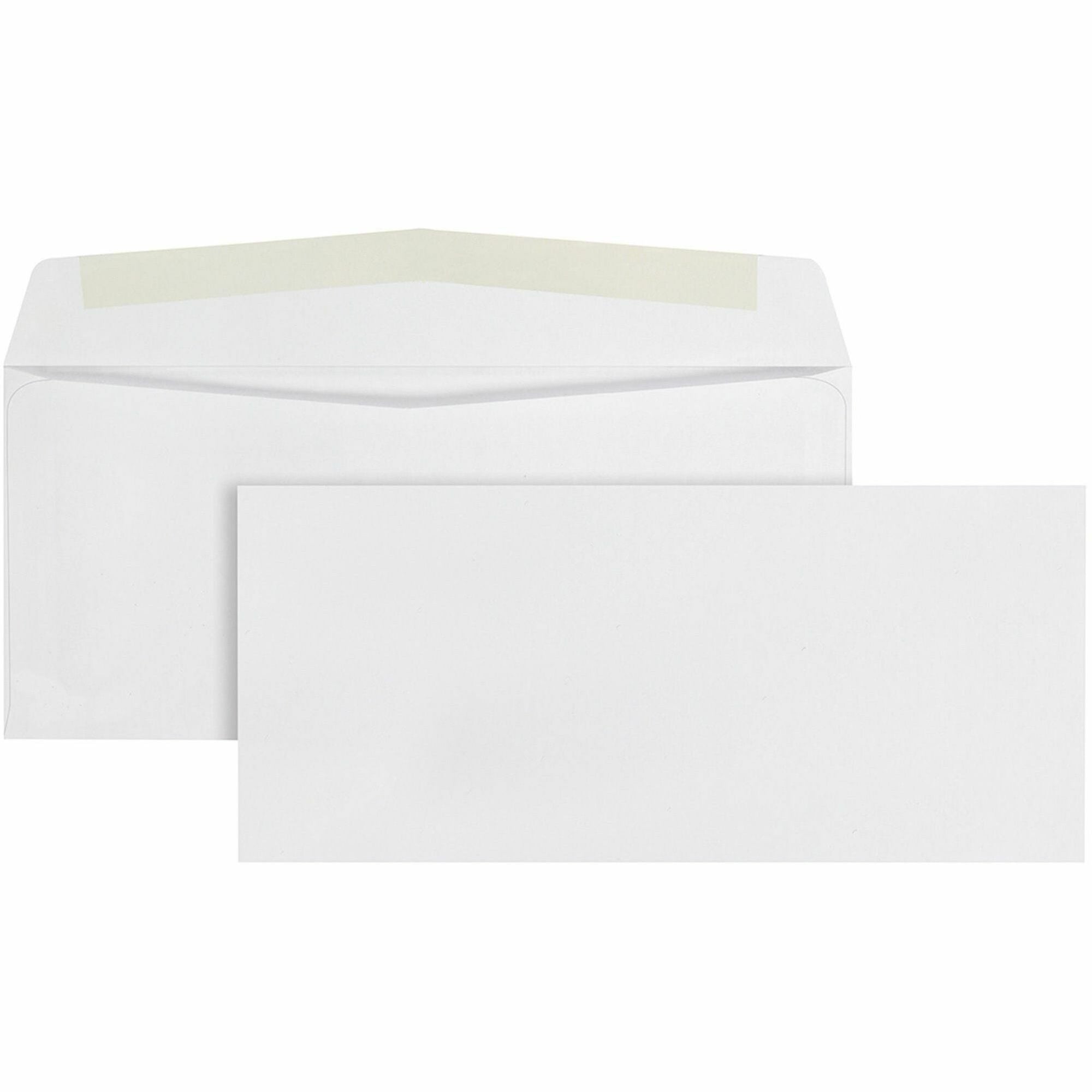 Business - #10 - 4 1/8" Width x 9 1/2" Length - 24 lb - Gummed - White - Wove - 1000 / Box