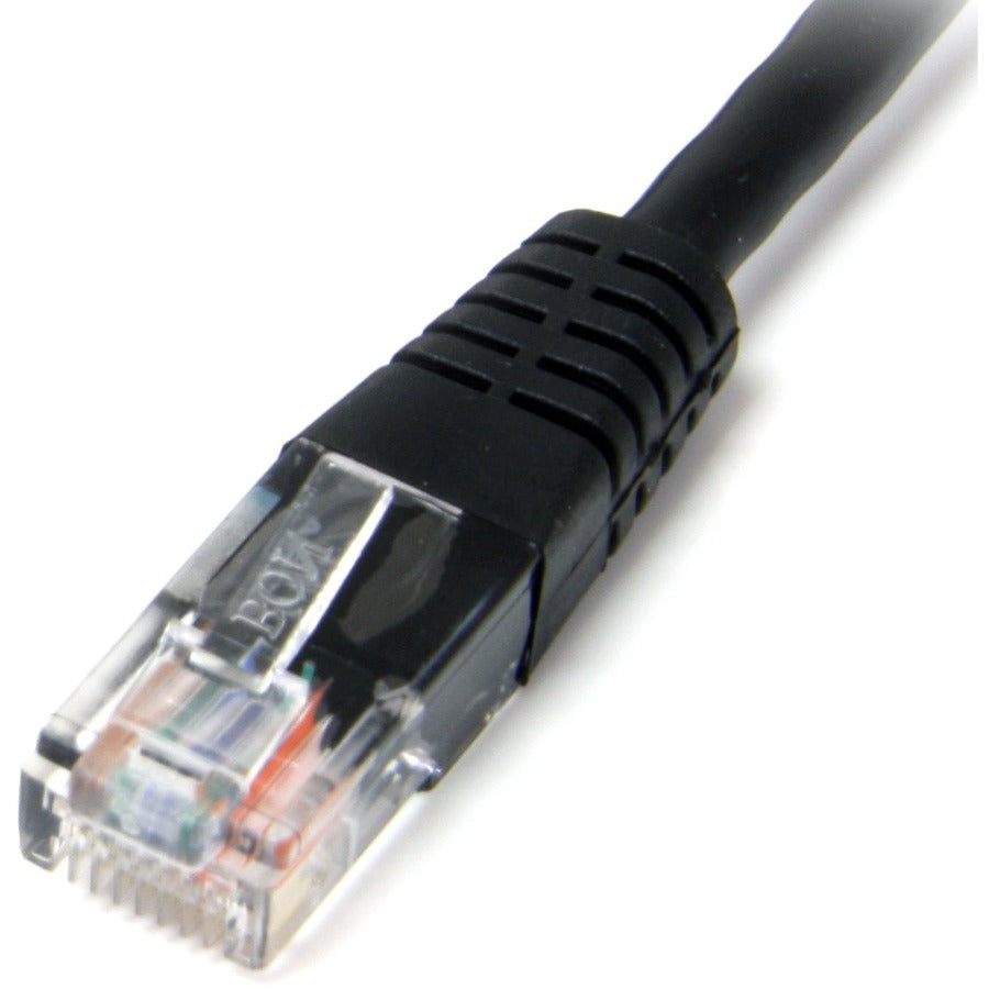 StarTech.com Cat5e UTP Patch Cable, 2 ft, RJ-45 Male/Male, 24 AWG, Gold Plated Contacts, Black, 1 Each