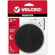 5 ft Length x 0.75" Width - Black - Dispenser Included - For Multipurpose, Indoor, Smooth Surface, Outdoor, Home, School, Office - 1 Roll
