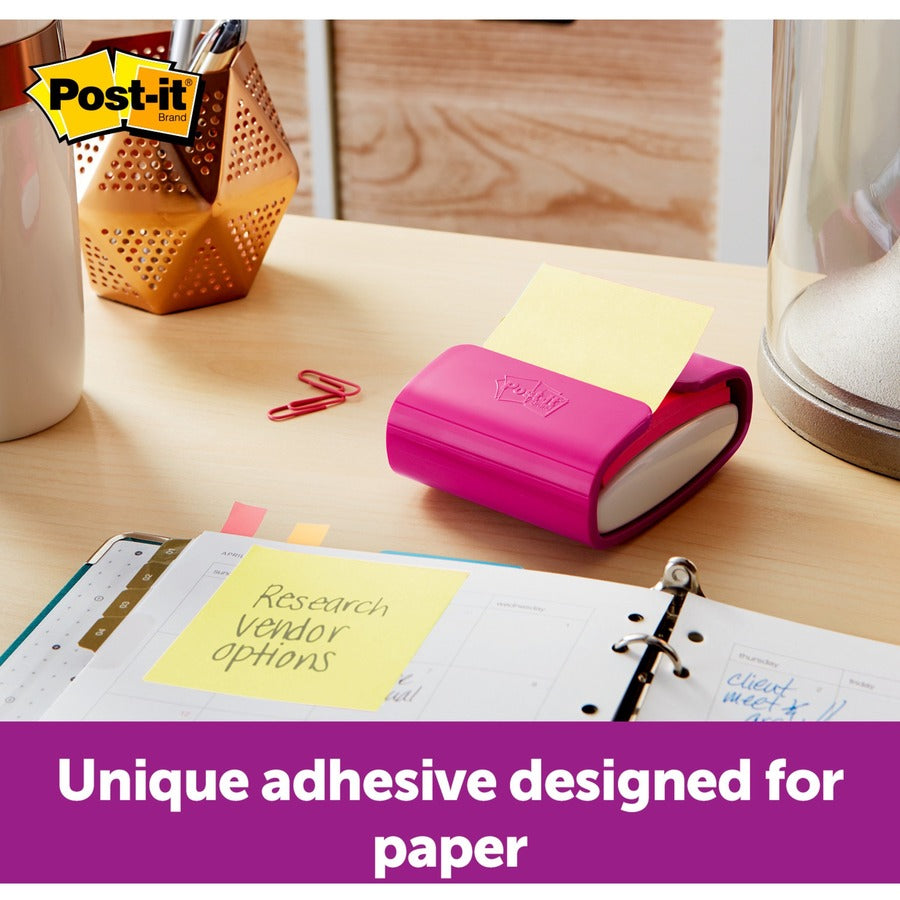 2400 - 3" Flag/Note Width x 3" Flag/Note Length - Square - 100 Sheets per Pad - Unruled - Canary Yellow - Paper - Self-adhesive, Repositionable - 24 / Pack
