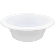 Genuine Joe 12 oz Reusable Plastic Bowls - Serving - Disposable - White - Plastic Body - 125 / Pack
